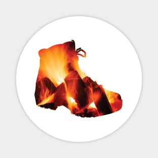 Fire In Hiking Boots Magnet